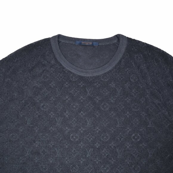 Louis Vuitton Silk Blend Jacquard Monogram Tee | Size 4L/US 3XL - Picture 6 of 15